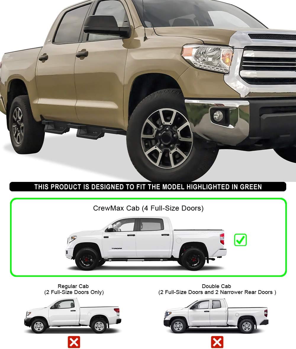 Drop Steps Running Boards Rocker Slider for Toyota Tundra CrewMax X503345