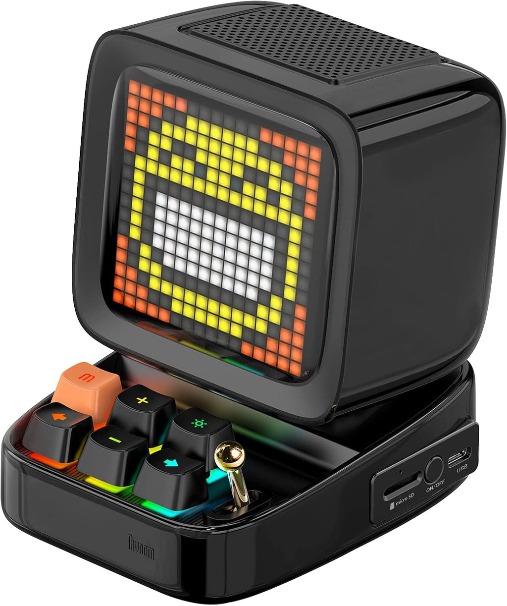 Blue Retro Pixel Art Bluetooth Speaker with 16X16 LED Screen D42734