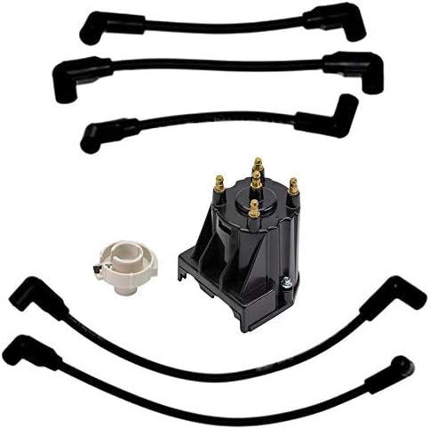 Tune-Up Kit with Spark Plug Wires Distributor Cap Rotor, Pack of 2 J443