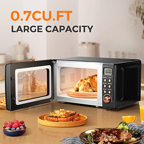 Green 0.7Cu.ft 700-Watt Retro Microwave Oven P722