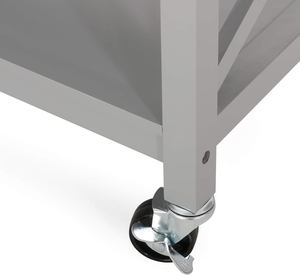 Gray Kitchen Cart with Wheels Y190261