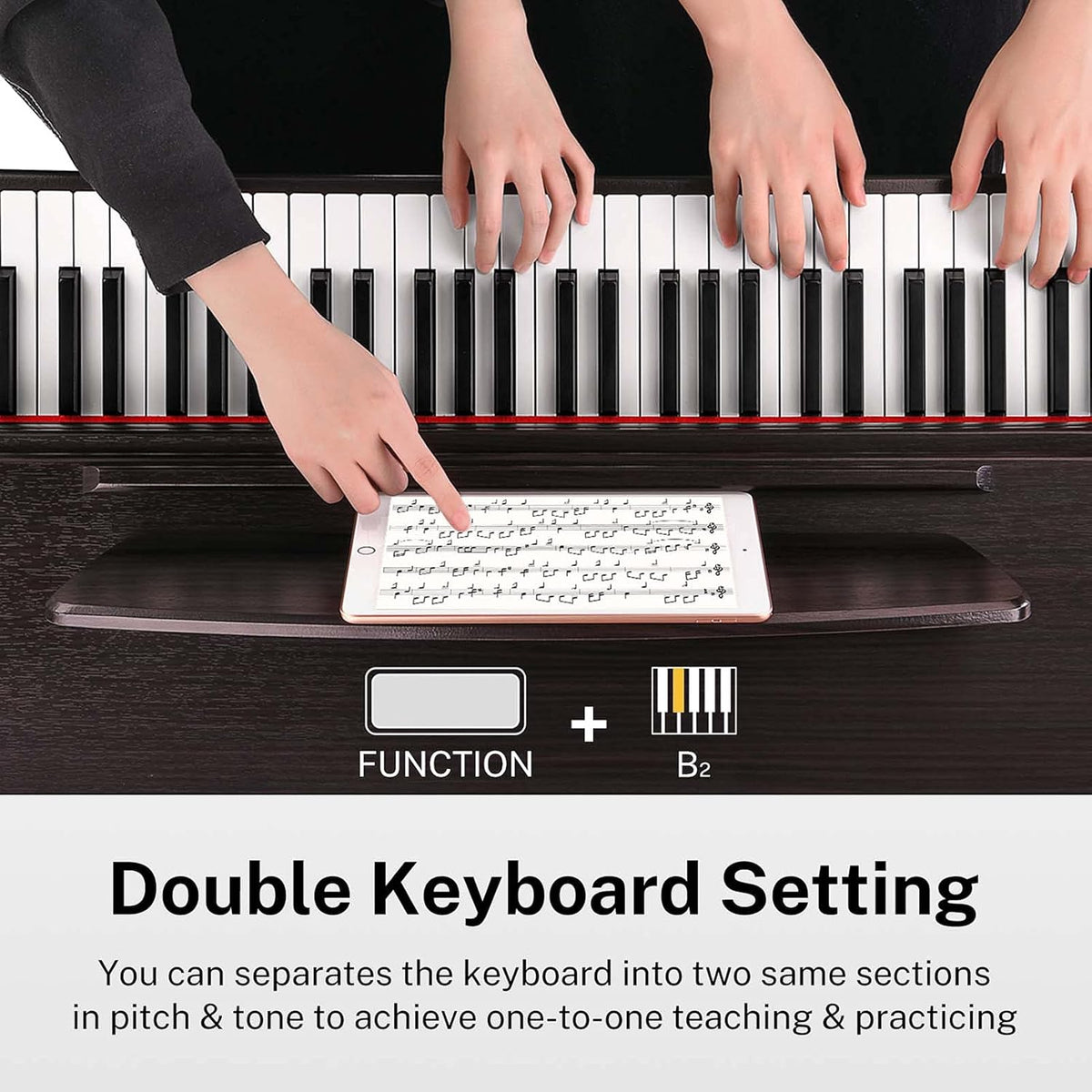Digital Piano 88 Key Weighted Keyboard with Triple Pedals I328