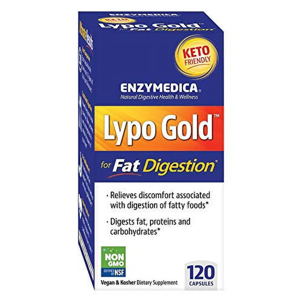 120 Capsules Vegan Gluten Free Fat Digestion Supplement O487450