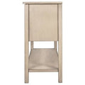 Gray Console Table with 4 Drawers, 1 Cabinet and 1 Shelf H4860