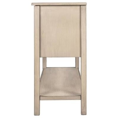 Gray Console Table with 4 Drawers, 1 Cabinet and 1 Shelf H4860
