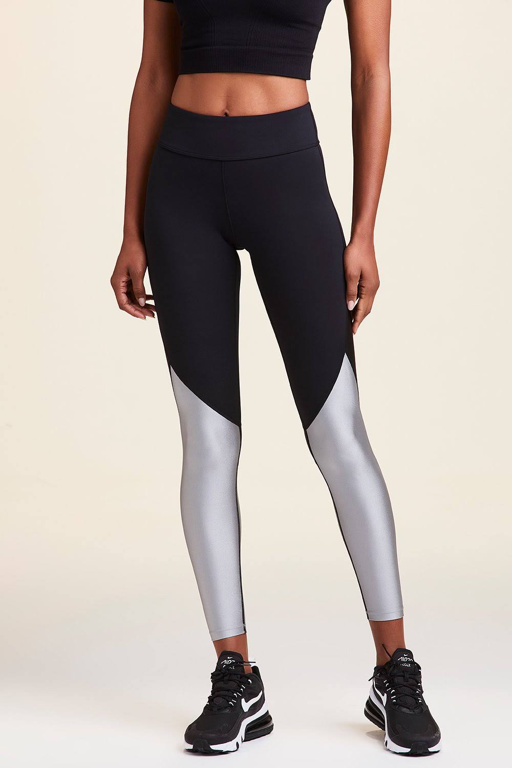 Black Silver Ankle Tight R8289