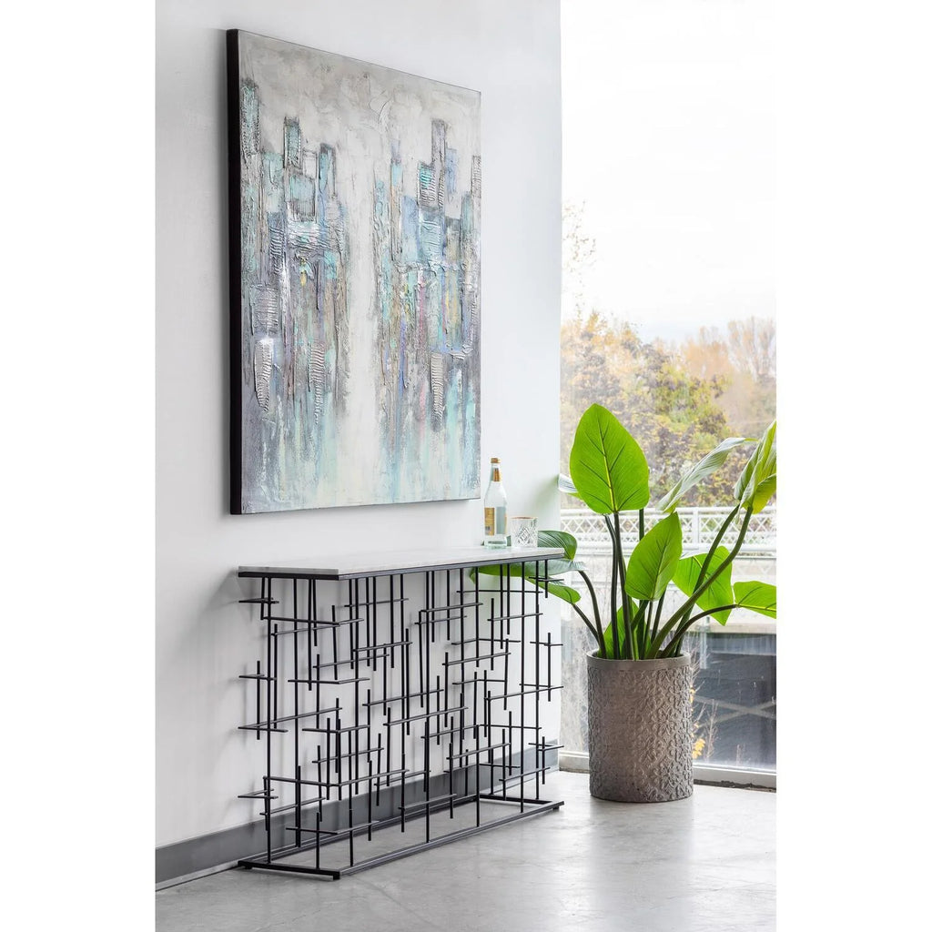 White Marble Console Table F168496