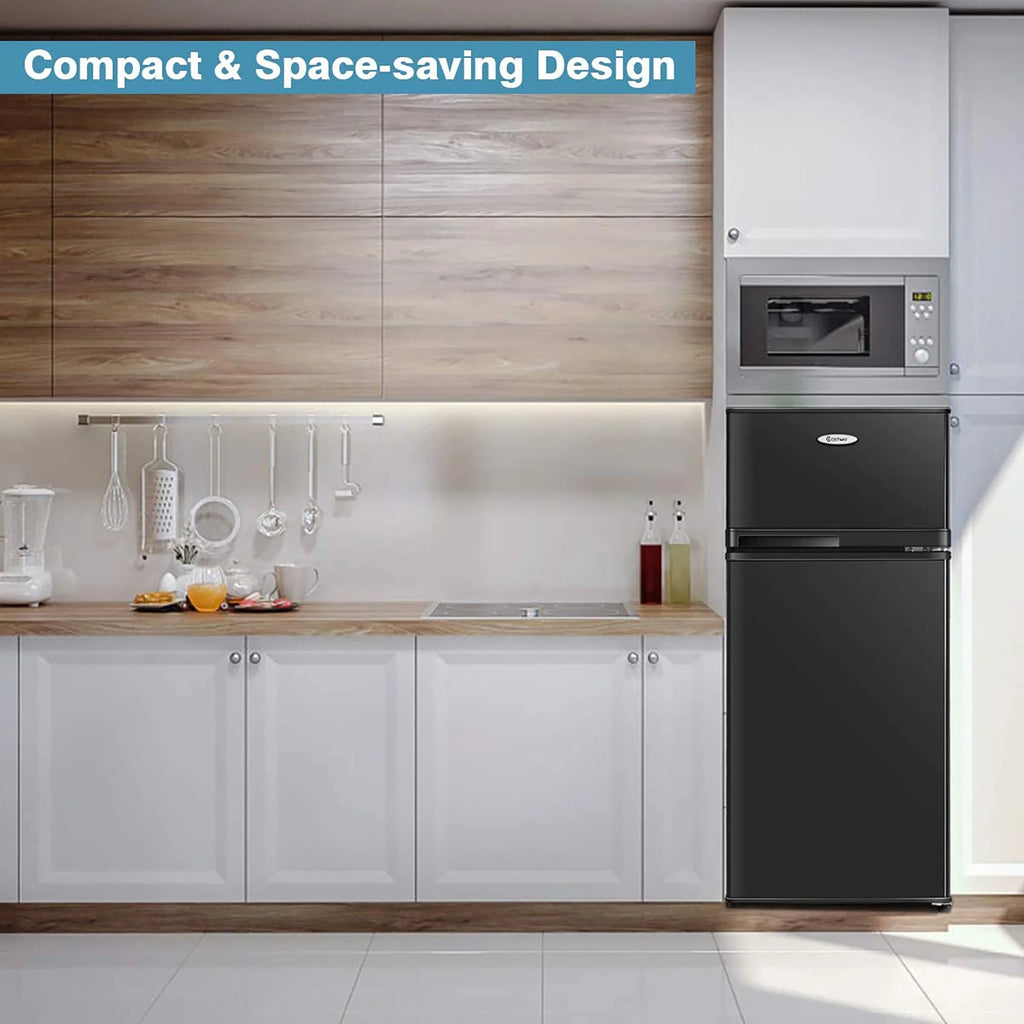 2 Doors 3.4 cu ft. Compact Mini Refrigerator Freezer Z258894