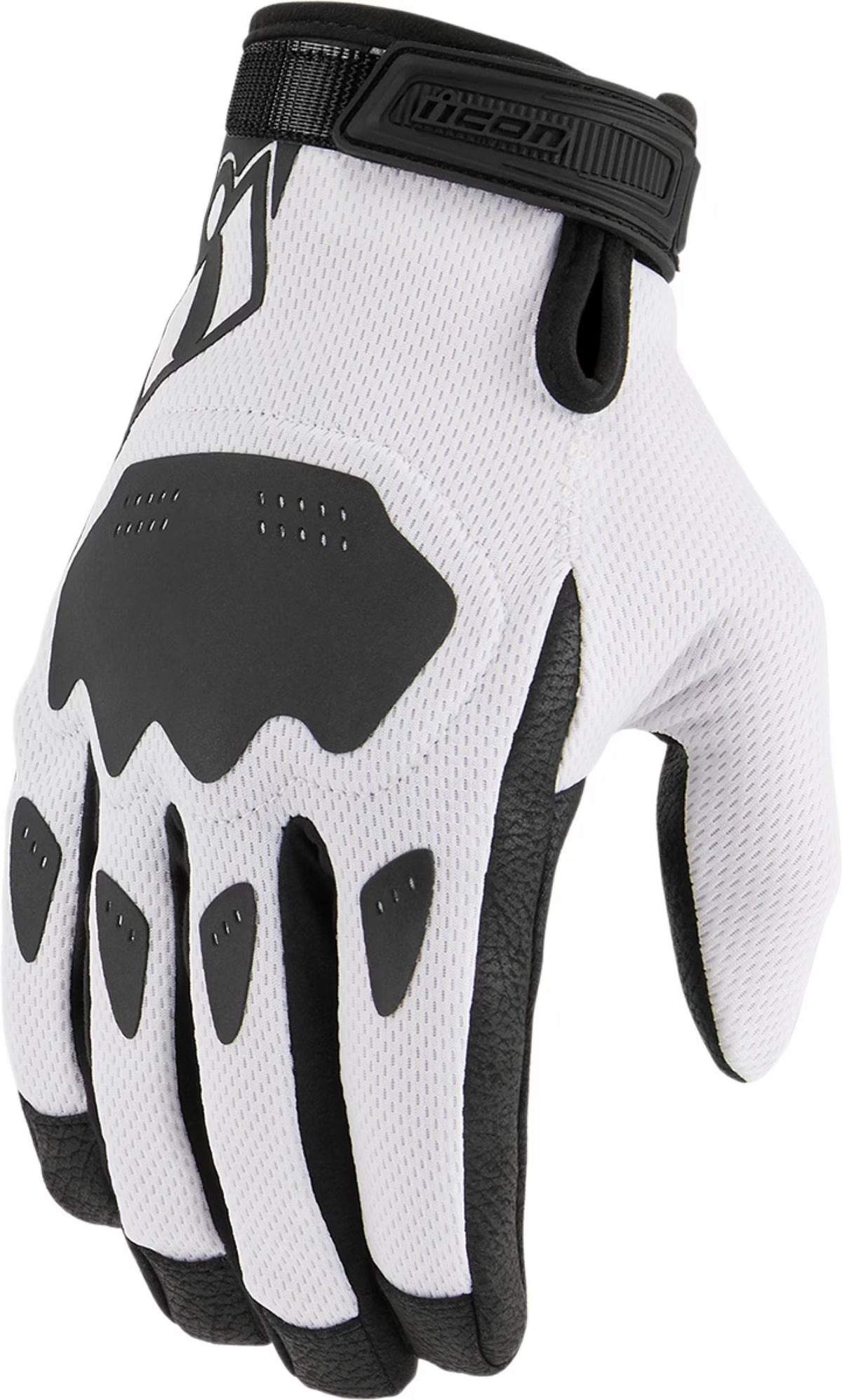 White XXL Textile Motorcycle Gloves Y37713