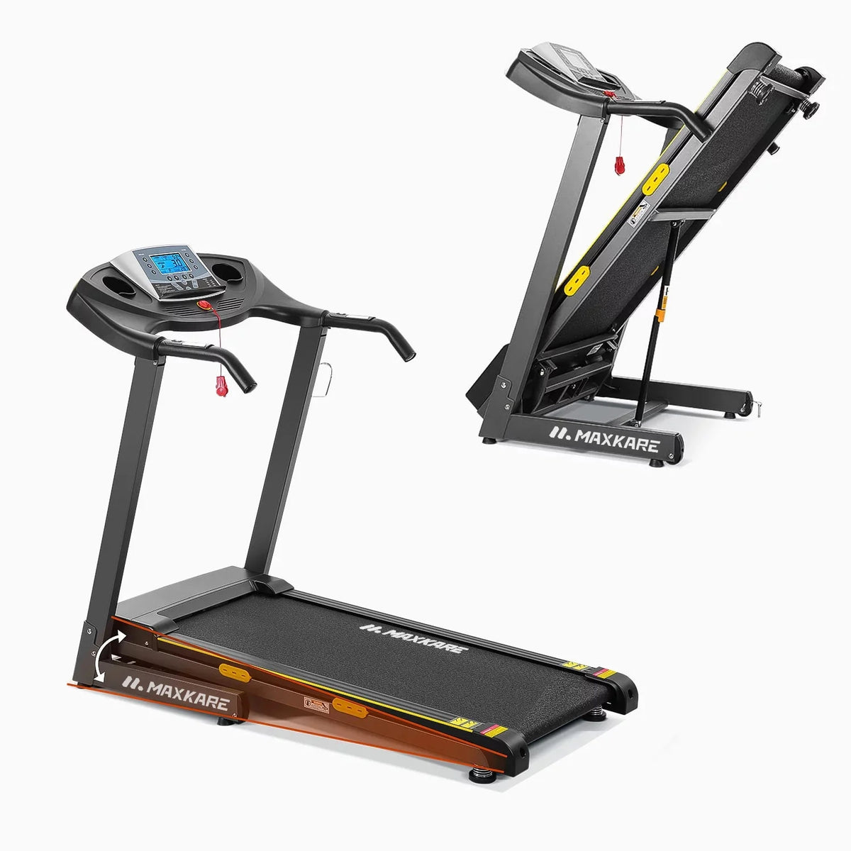 2.5 HP Folding Treadmill 12% Auto Incline 8.5 MPH 220lbs Capacity W23110