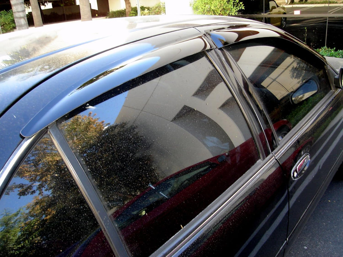 Dark Smoke 4 Pcs Set In-Channel Window Visor Rain Guard M6151