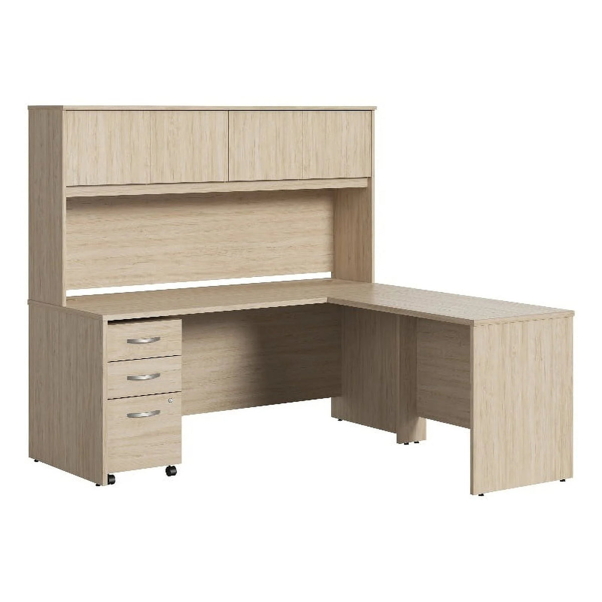 L Shaped Desk with Hutch & Drawers Q17748