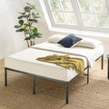 16 Inch Black Metal Platform Bed Frame Queen Y8890