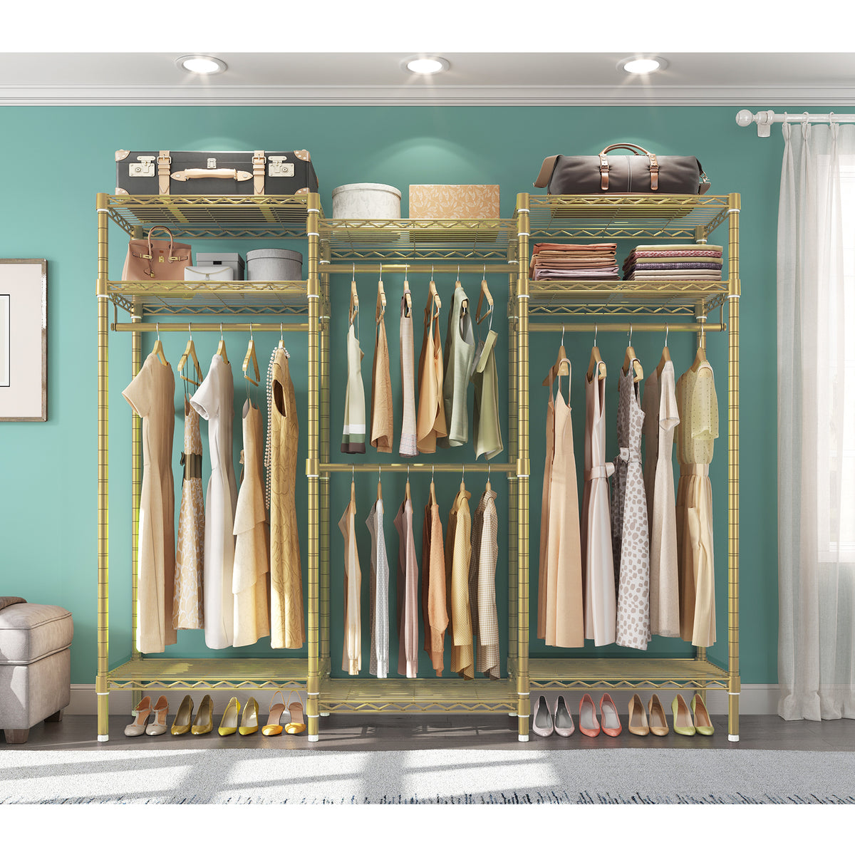 Gold Heavy Duty Garment Rack J12119
