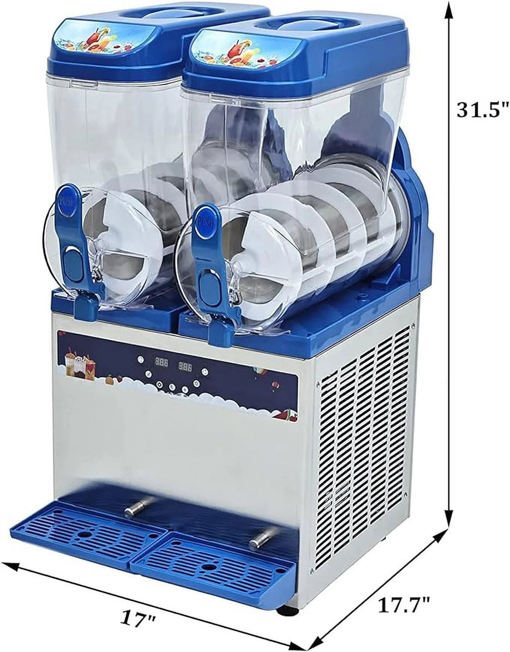 2 Tanks Stainless Steel Commercial Slushy Machine K373969