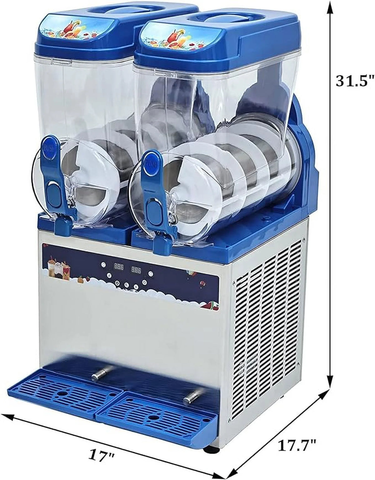 2 Tanks Stainless Steel Commercial Slushy Machine K373969