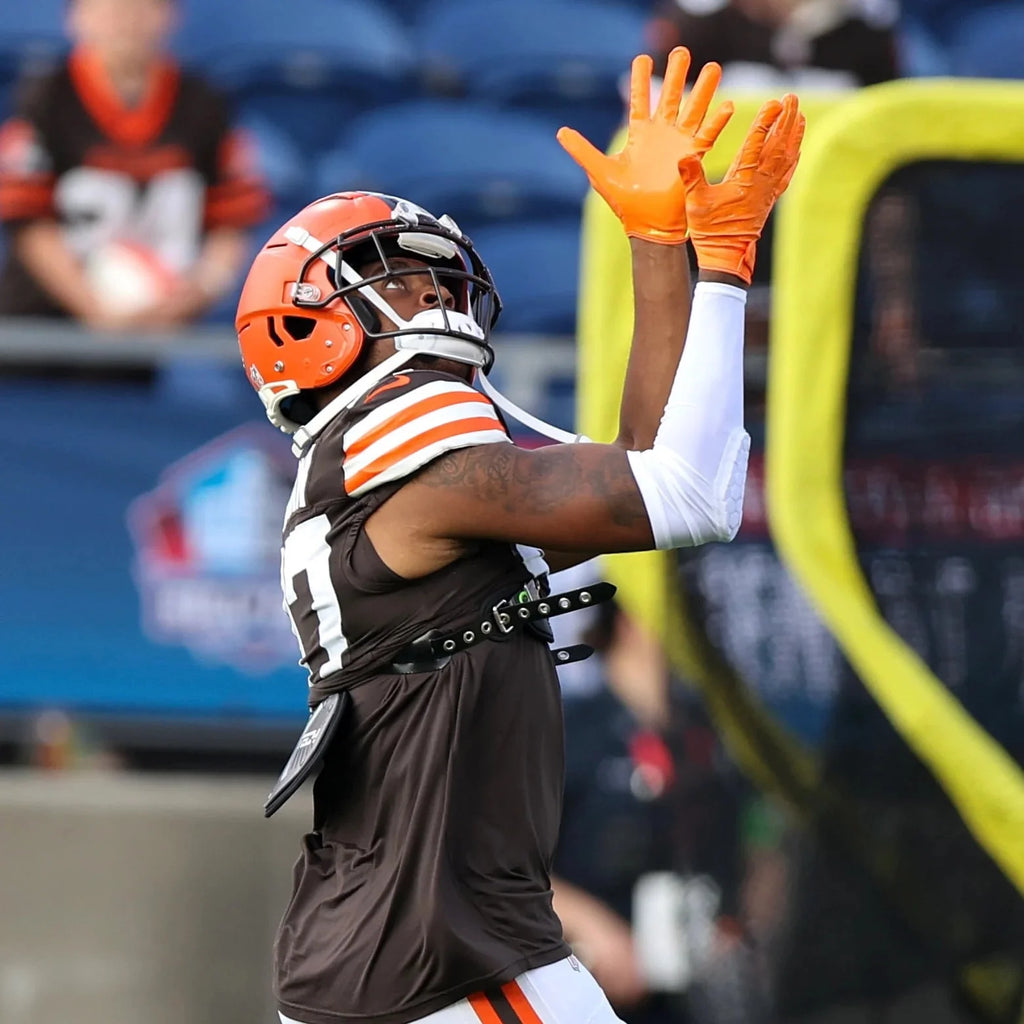 Orange Football Gloves H895