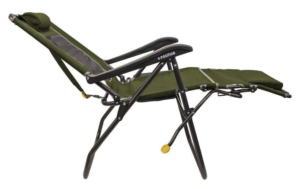 Adjustable Folding Recliner Camping Chair, Heathered Loden H881648