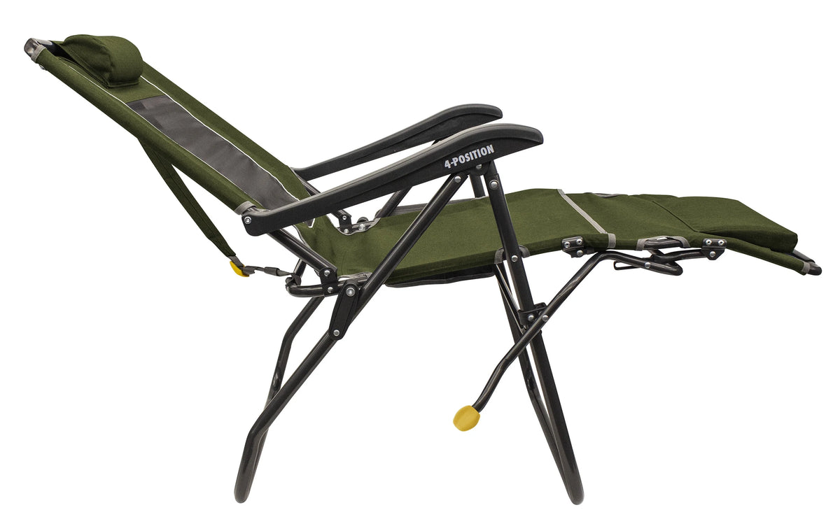 Adjustable Folding Recliner Camping Chair, Heathered Loden H881648