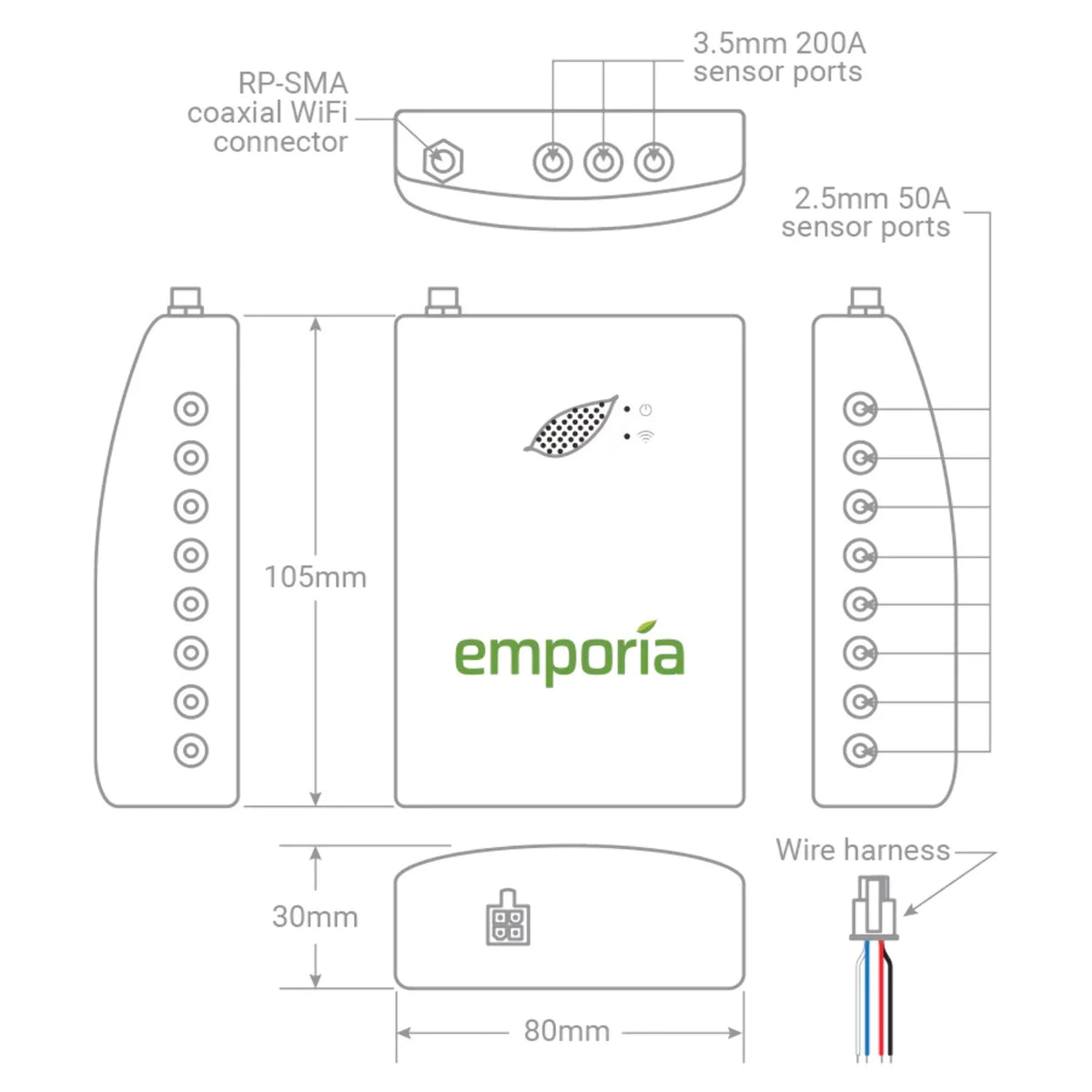 Smart Home Energy Monitor with 16 Circuit Level Sensors B19580
