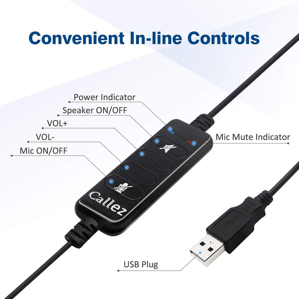 USB Headset with Microphone Noise Cancelling Pack of 2 Y7914