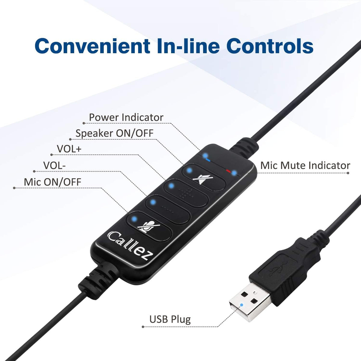 USB Headset with Microphone Noise Cancelling Pack of 2 Y7914