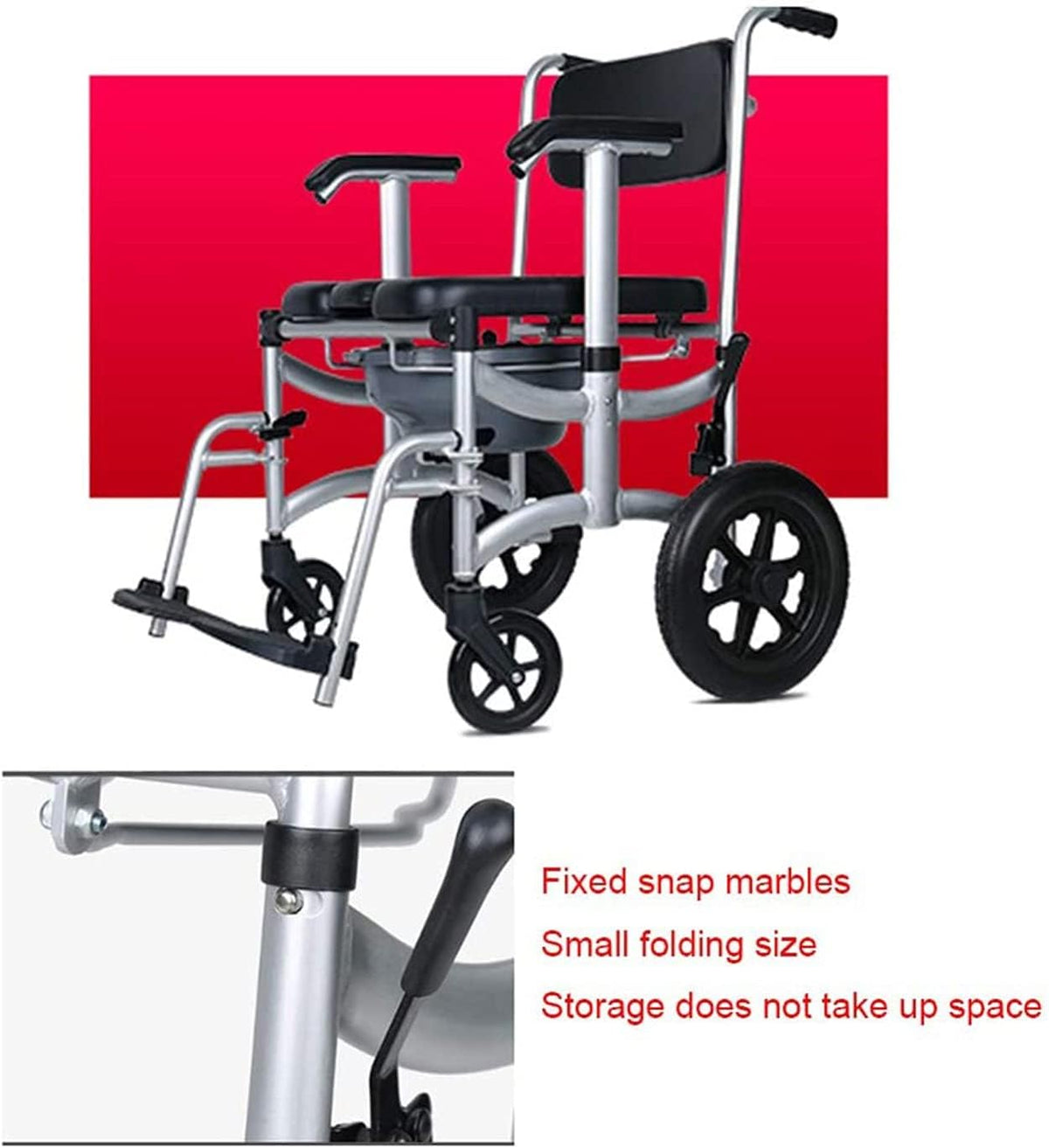 Folding Wheelchair Commode Toilet Chair Y697679