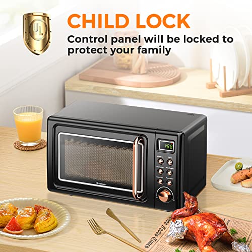 Green 0.7Cu.ft 700-Watt Retro Microwave Oven P722