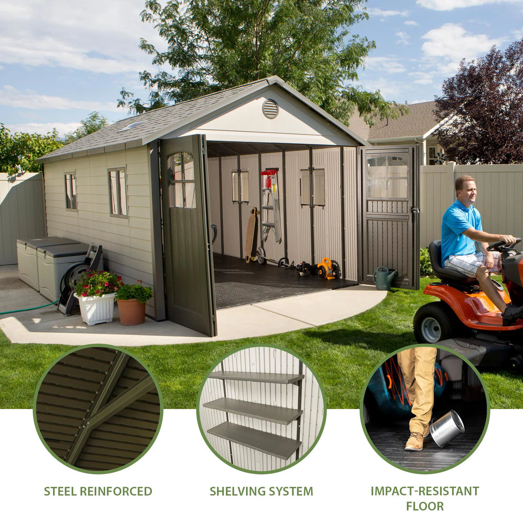 11 ft. x 18.5 ft. Outdoor Storage Shed E749