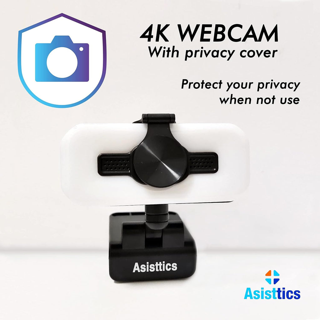 4K Webcam with Microphone and Ring Light D262404