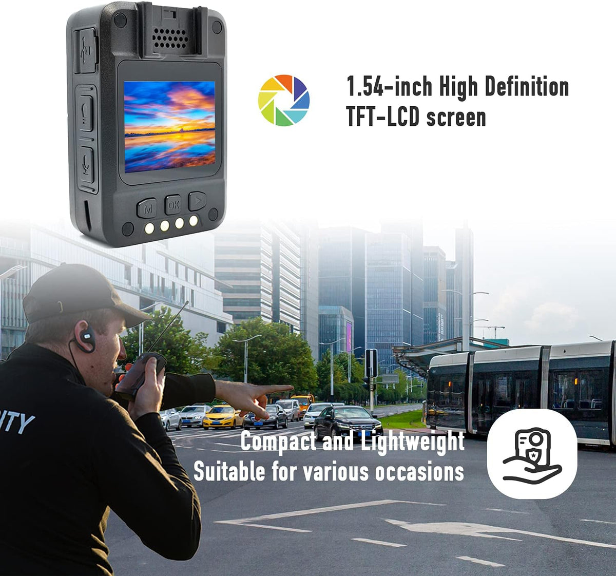 Wearable 1080P HD Body Camera with Audio Recording Q8272