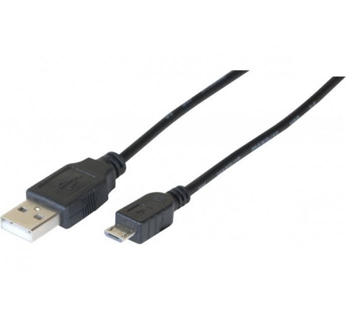 USB 2.0 USB A Micro-USB B Black Cable Y5613