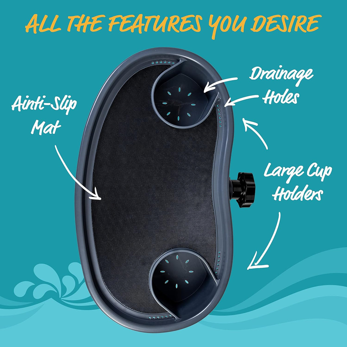 Adjustable Hot Tub Table Tray with Cup Holders J365733