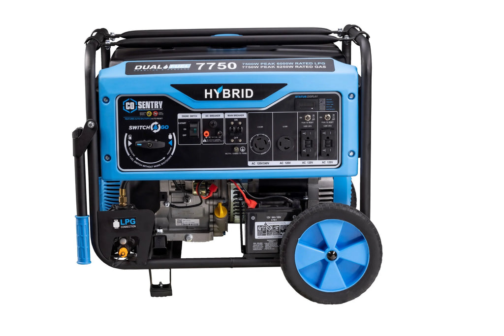 7,750-Watt Dual Fuel Portable Generator with Electric Start N263