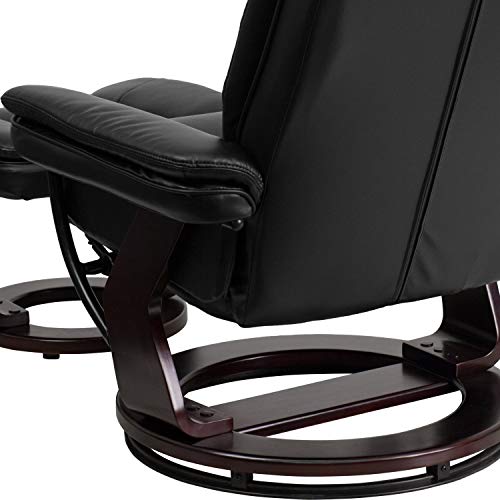 Beige LeatherSoft Multi-Position Recliner with Ottoman T2384