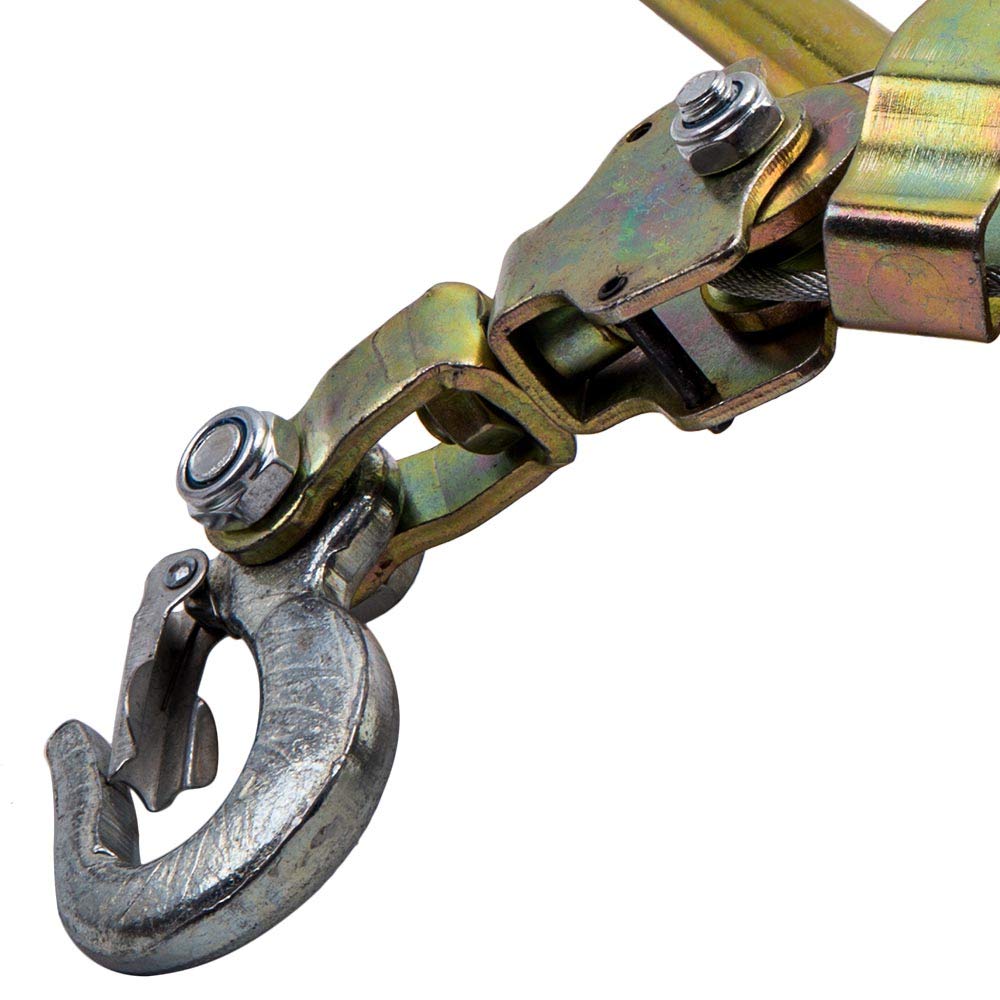 2 Ton Heavy Duty Hand Puller with Cable Rope Hooks 4400LB Metal Gear Pack of 2 P7576