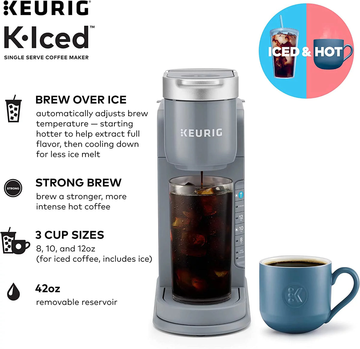 Gray Single Serve Coffee Maker H859715