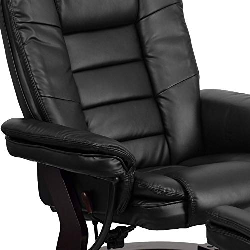 Beige LeatherSoft Multi-Position Recliner with Ottoman T2384