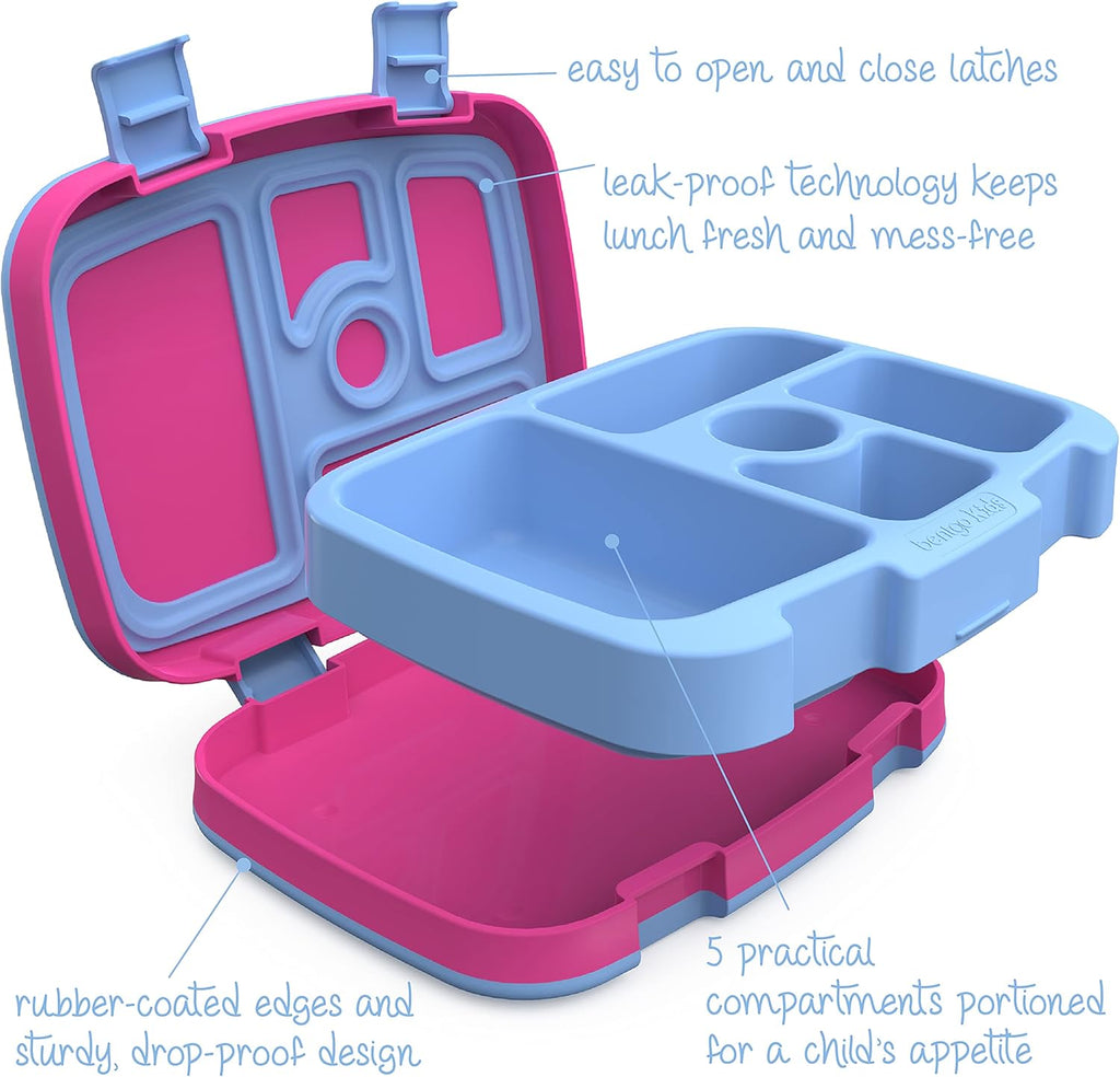 Insulated Lunch Bag Set With Kids Bento-Style Lunch Box (Rainbows and Butterflies) B985742