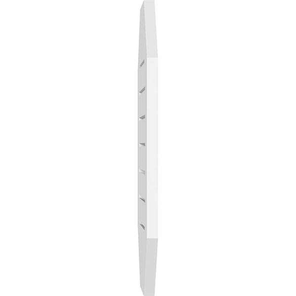 Vertical Elongated Octagon Surface Mount PVC Gable Vent T3727
