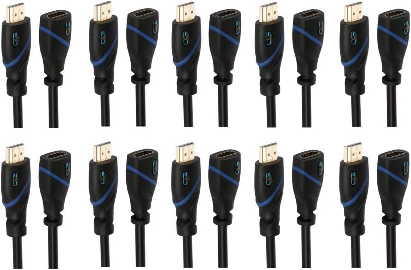 60ft High Speed HDMI Cable Male to Male with Ethernet Black Pack of 2 A807623