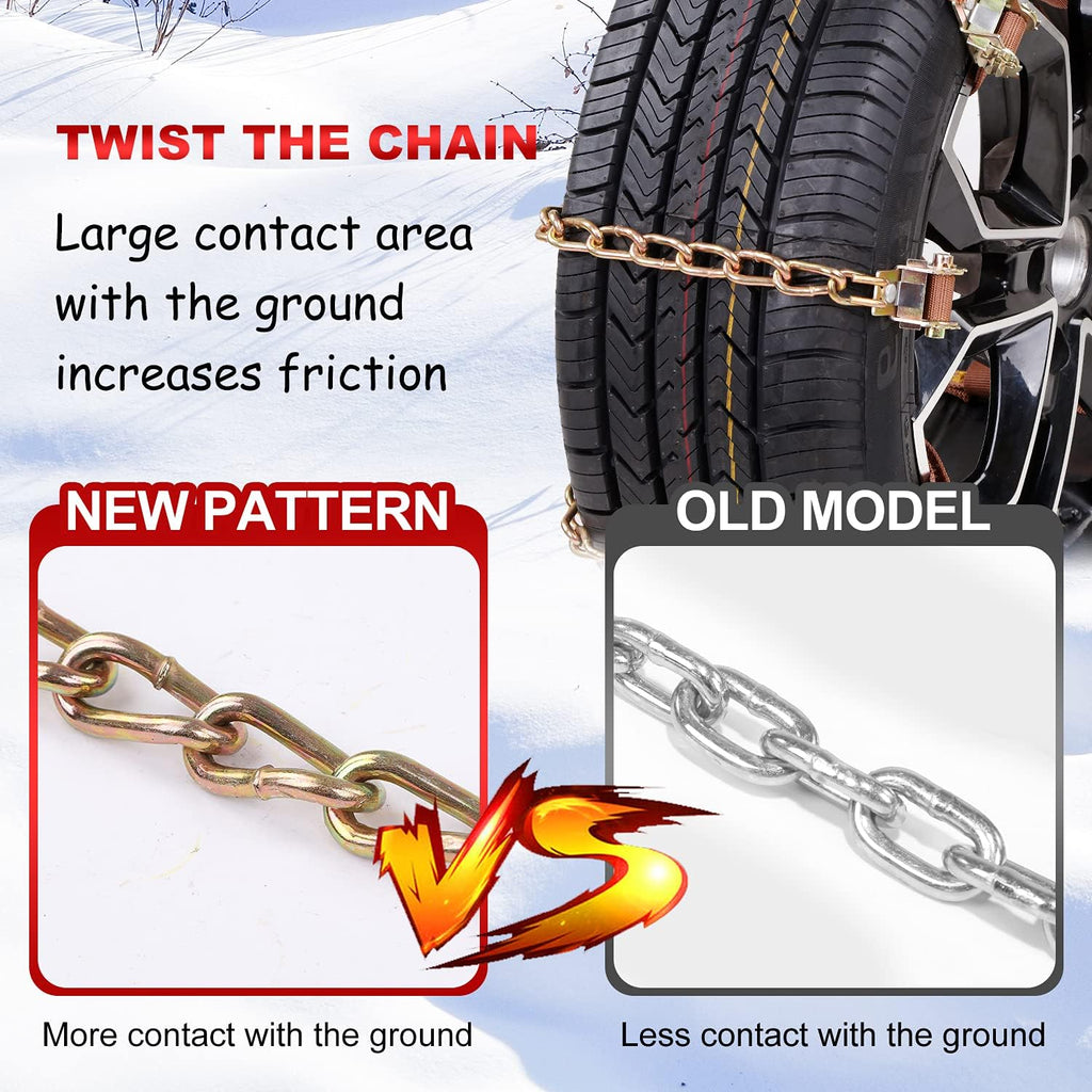 Tire Chains 6 PCS Adjustable Lock Y1391