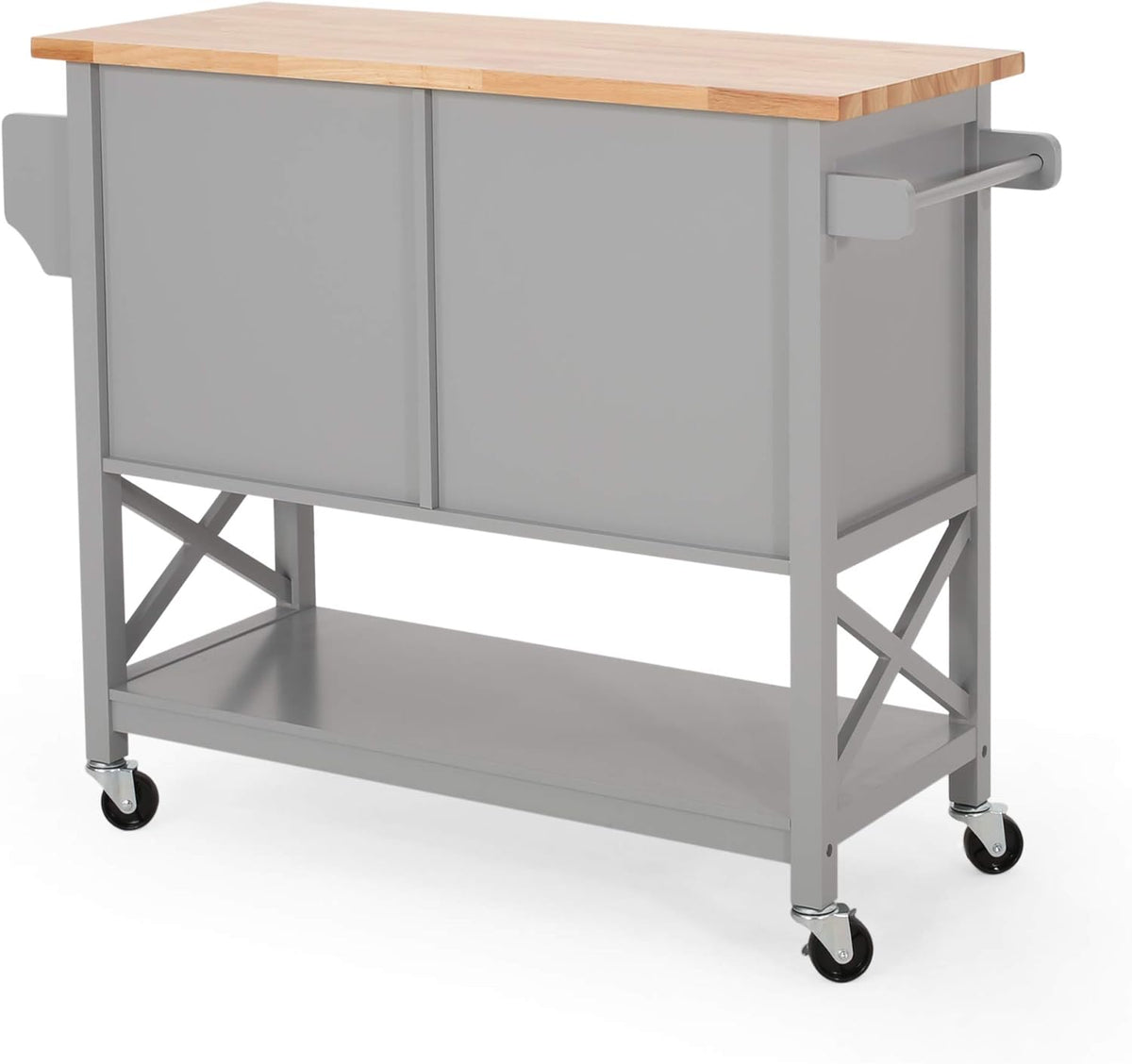 Gray Kitchen Cart with Wheels Y190261