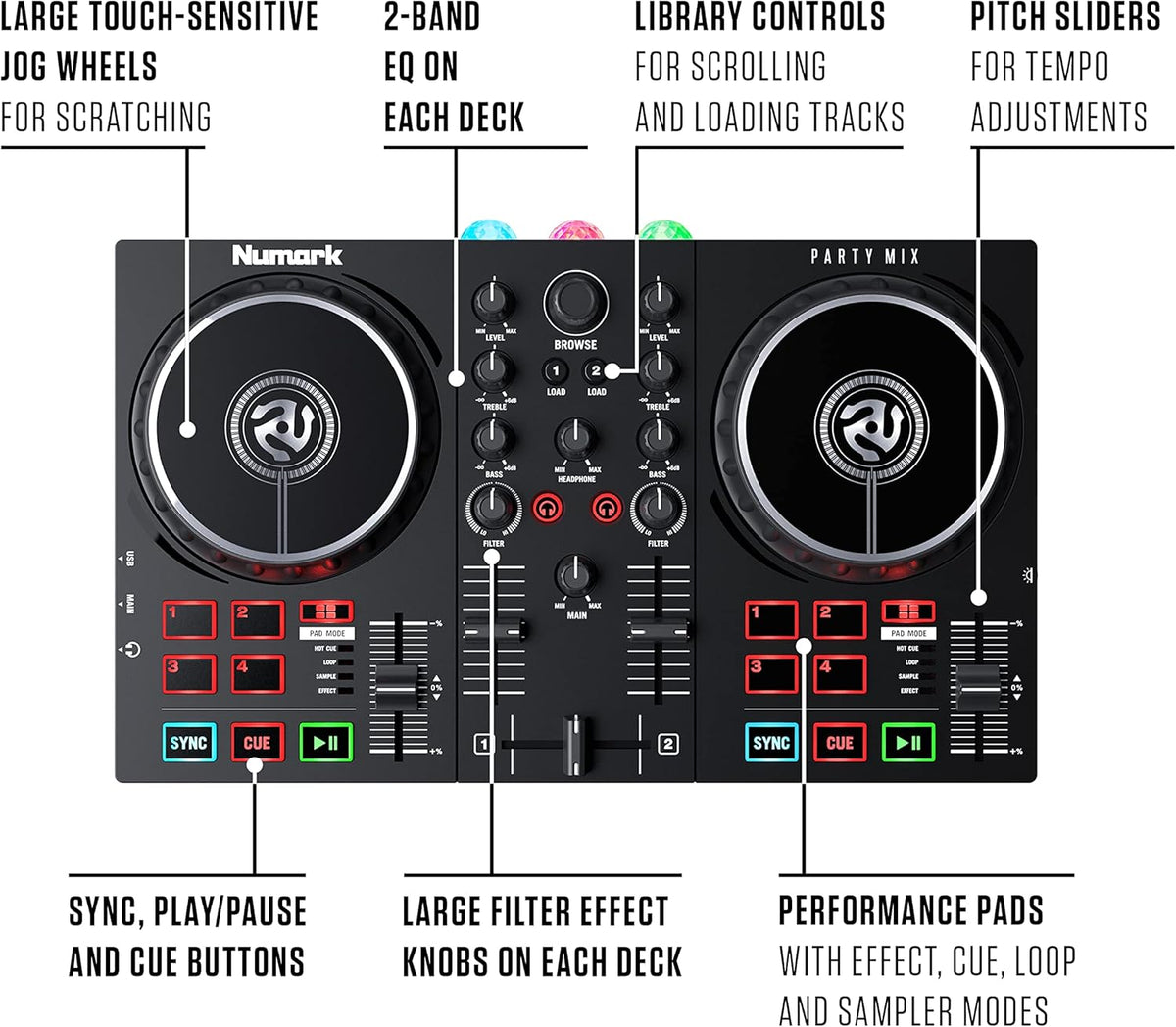 DJ Controller with DJ Speakers N227