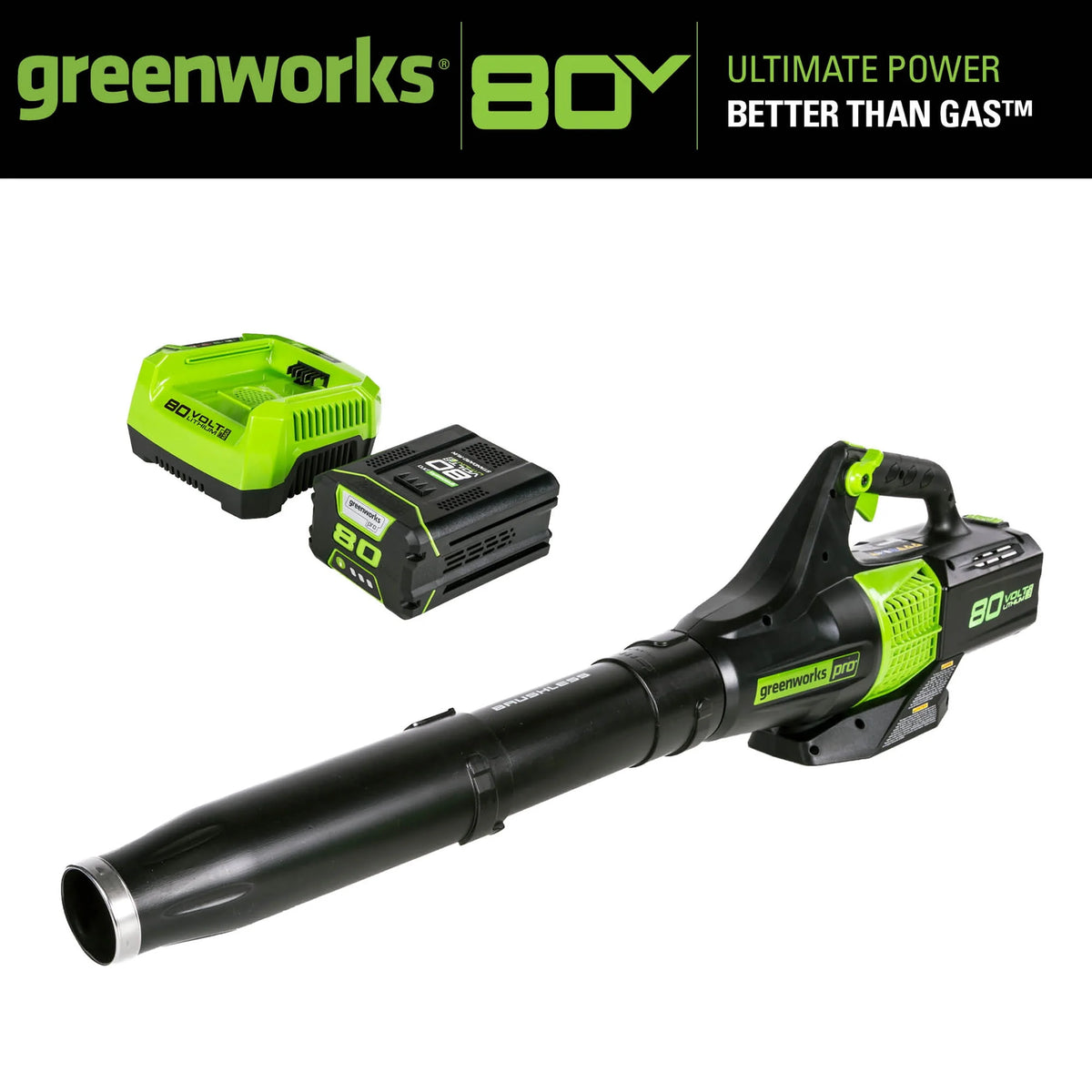 80V Brushless Leaf Blower with 2.5 Ah Battery & Charger C45922