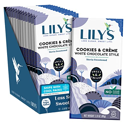 White Chocolate Style No Sugar Added Sweets Bars 2.8 oz 12 Count X4203