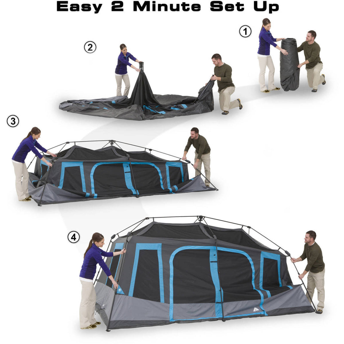10-Person Dark Rest Instant Cabin Tent I71853