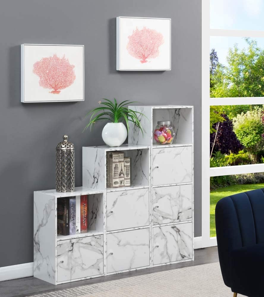 White 3 Door Storage Cabinet D89491