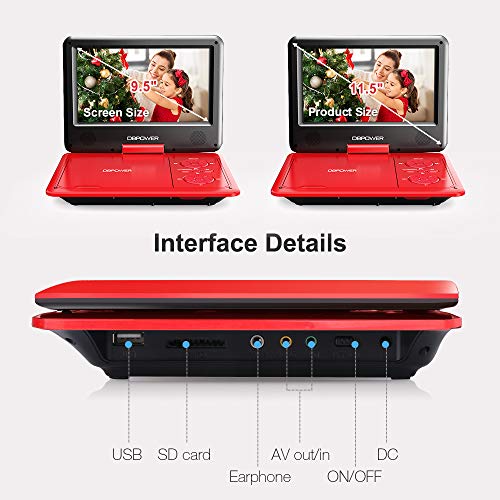 11.5" Portable DVD Player with Swivel Screen I33359