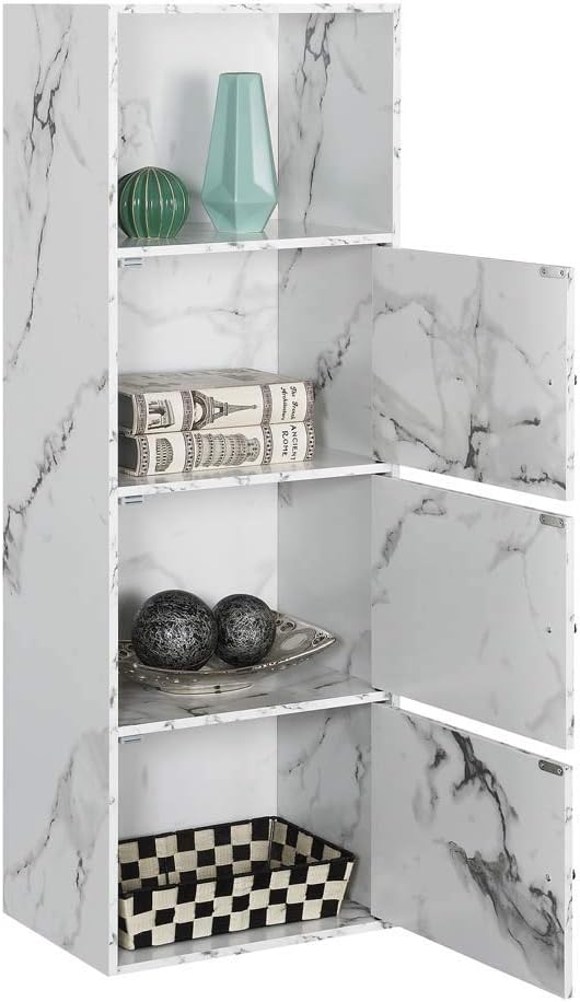 White 3 Door Storage Cabinet D89491